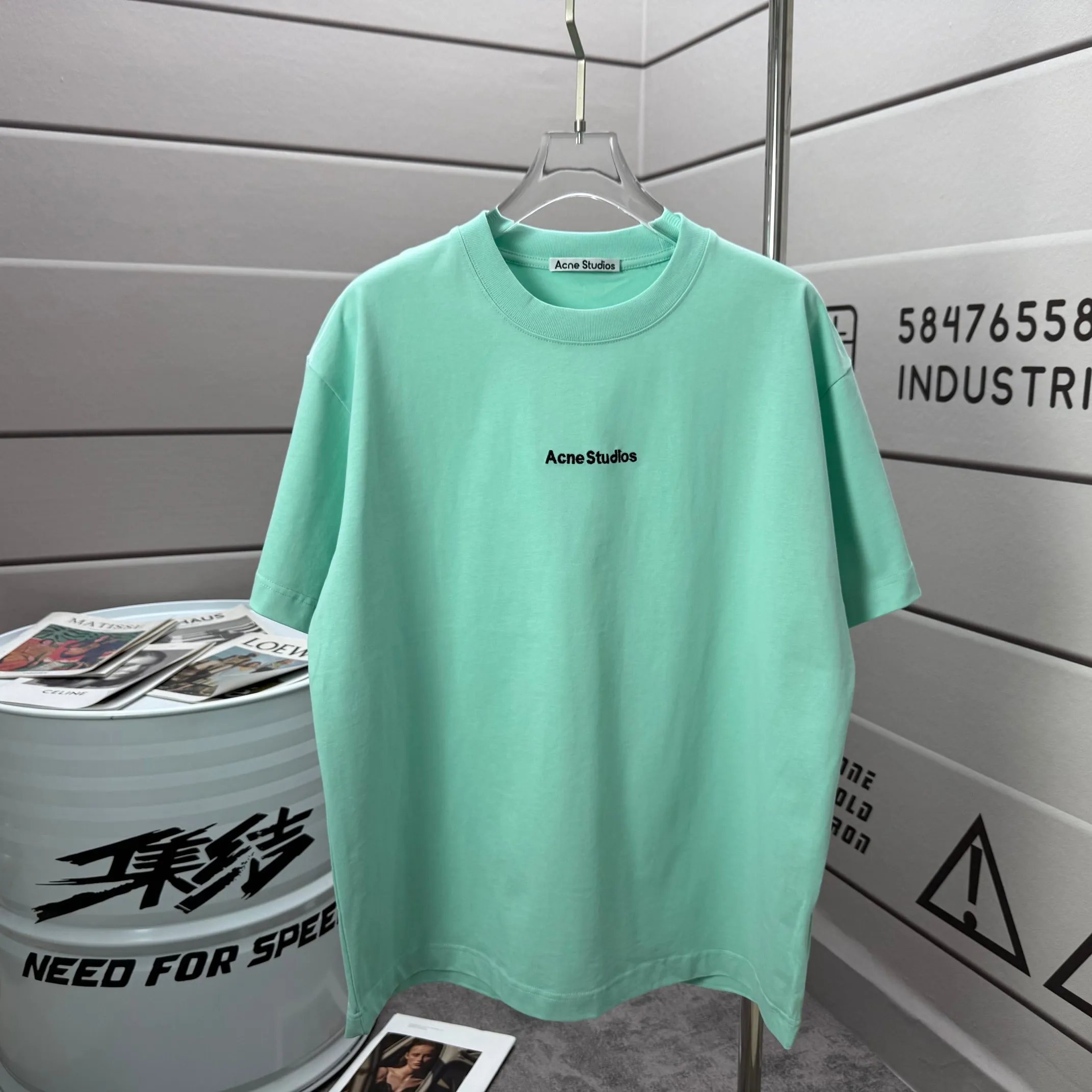# 85 Acne studios * 2026 New Arrival tee Same Style :Black White Green Purple Size :S M L XL XXL Size： S （90-130 ） M （120-150 ） L （140-165 ） XL （160-180 ） XXL （180 ）
